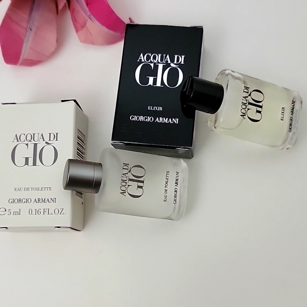 ACQUA DI GIO EDT + ACQUA DI GIO ELIXIR  MINI DABBER GIORGIO ARMANI FOR MEN